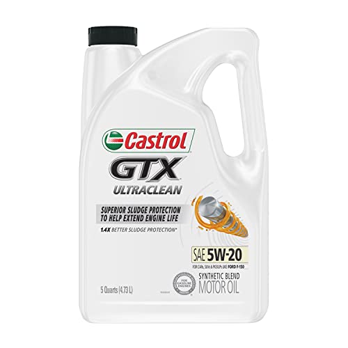 Castrol 03107C GTX ULTRACLEAN 5W-20 Motor Oil, 5 Quart, 3 Pack