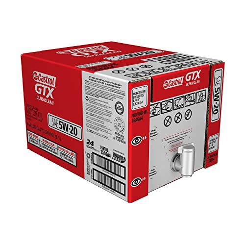 Castrol 60020 GTX ULTRACLEAN 5W-20 Motor Oil, 6 Gallon Enviro-Pack