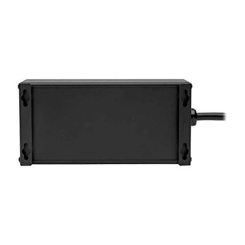 Tripp Lite Isobar 4 Outlet Surge Protector Power Strip with 2 USB Charging Ports, 8ft Long Cord, Right-Angle Plug, Metal, 3330 Joules, Lifetime Limited Warranty & $50K Insurance (IBAR4ULTRAUSBB),Black