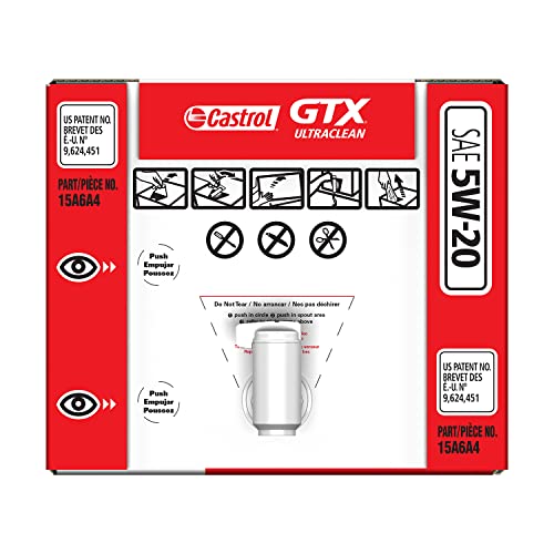 Castrol 60020 GTX ULTRACLEAN 5W-20 Motor Oil, 6 Gallon Enviro-Pack