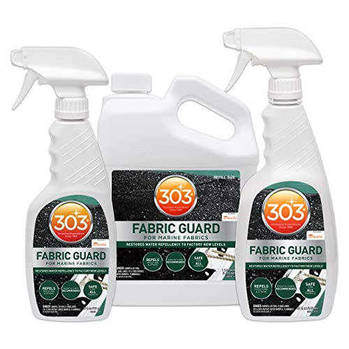 303 Marine Fabric Guard - For Marine Fabrics - Restores Lost Water Repellency To Factory New Levels - Repels Moisture And Stains, 1 Gallon, 4 Pack, 128 Fl. oz. (30674-4PK)