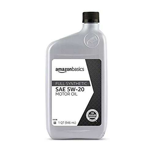 Amazon Basics Full Synthetic Motor Oil - 5W-20 - 1 Quart - 6 Pack