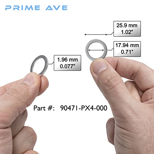 Prime Ave (5) Rear Differential + (5) Automatic Transmission Plug Washers For Honda & Acura Part# 90471-PX4-000 & 94109-20000