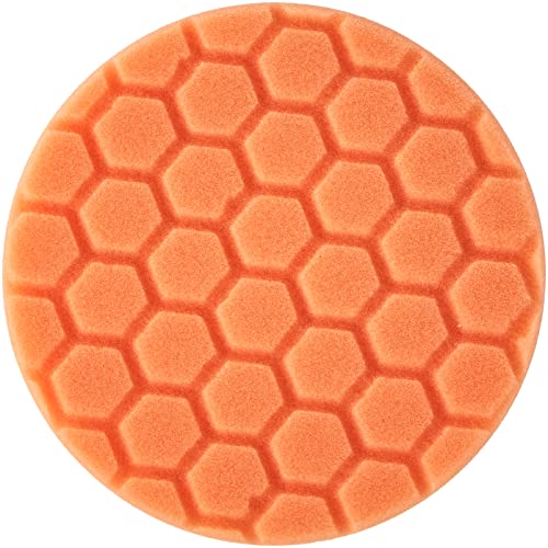 Chemical Guys BUFX_102_HEX5 Hex-Logic Medium-Heavy Cutting Pad, Orange (5.5 Inch Pad made for 5 Inch backing plates)
