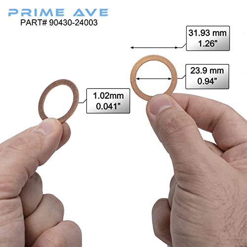 Prime Ave Differential & Transfer Case Crush Washer Gasket Kit for Toyota Lexus Scion Part# 90430-24003 + 12157-10010 + 90430-A0003
