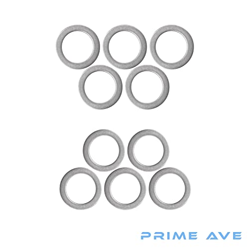 Prime Ave (5) Rear Differential + (5) Automatic Transmission Plug Washers For Honda & Acura Part# 90471-PX4-000 & 94109-20000