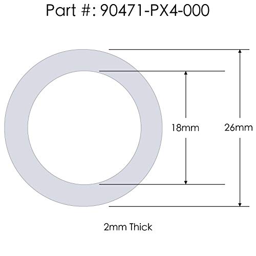 Prime Ave Automatic Transmission Drain Plug Aluminum Washers 18mm For Acura & Honda Part# 90471-PX4-000 (Pack of 20)