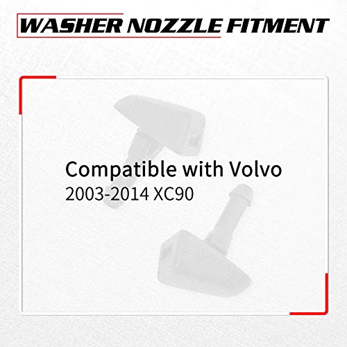OTUAYAUTO Front Windshield Washer Nozzles - for 2003-2014 Volvo XC90 - Replaces OEM #: 30655605, Spray Jet Kit ?pack of 2)