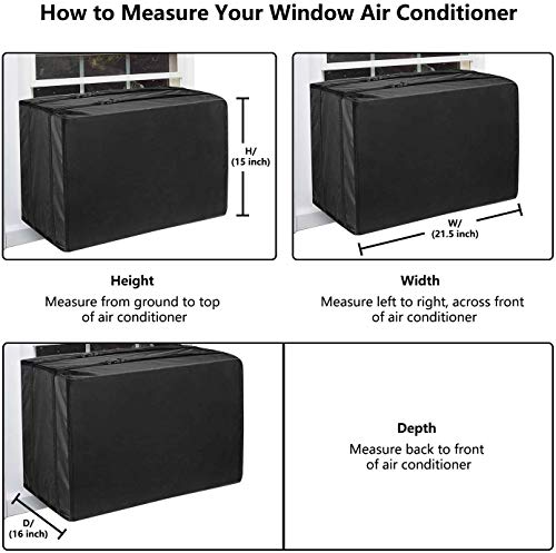 KylinLucky Window Air Conditioner Cover - AC Covers (21.5" W x 15" H x 16" D)