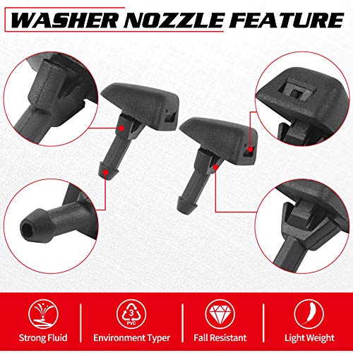 OTUAYAUTO Front Windshield Washer Nozzles - for 2003-2014 Volvo XC90 - Replaces OEM #: 30655605, Spray Jet Kit ?pack of 2)