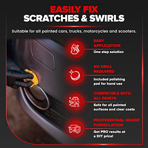 Carfidant Scratch and Swirl Remover - Ultimate Car Scratch Remover - Polish & Paint Restorer - Easily Repair Paint Scratches, Scratches, Water Spots! Car Buffer Kit