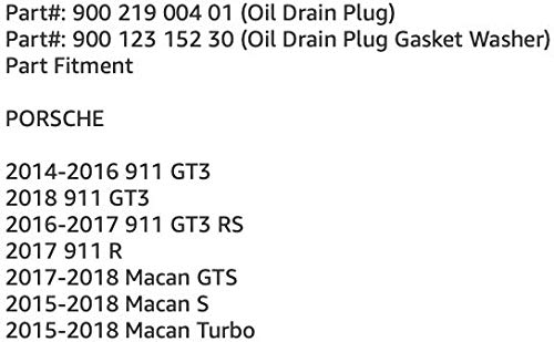 PA () OEM Crush Aluminum Oil Drain Plug Gasket Washers For Porsche