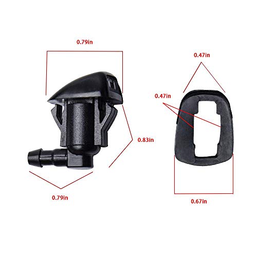 OTUAYAUTO Front Windshield Washer Nozzles - for 2005-2013 Chevrolet Malibu - Replaces OEM #: 55079049AA, Spray Jet Kit ?pack of 2)