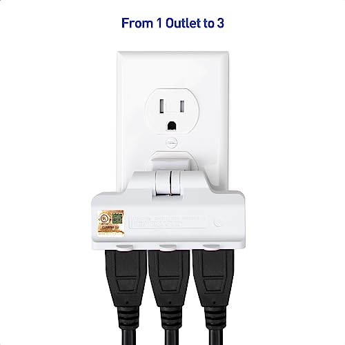 Cable Matters 2-Pack 3-Outlet Grounded 180 Degree Swivel Wall Tap