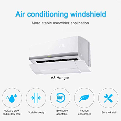 Air Conditioner Deflector, Adjustable Anti Direct Blowing Retractable Air Conditioning Deflector, Air-Con Deflectors for Home/Office,50-74cm Retractable