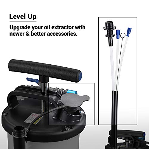 EWK 3 Hoses + Sealing Cap + Storage Tube Set for 6.5L Fluid Extractor Pump Oil Vacuum Changer