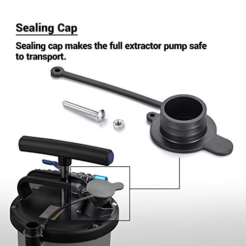 EWK 3 Hoses + Sealing Cap + Storage Tube Set for 6.5L Fluid Extractor Pump Oil Vacuum Changer