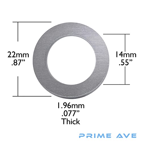 Prime Ave Aluminum Oil Drain Plug Washer Gaskets 14mm For Acura & Honda Part# 94109-140-00 (Pack of 10)
