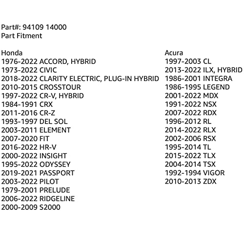 Prime Ave Aluminum Oil Drain Plug Washer Gaskets 14mm For Acura & Honda Part# 94109-140-00 (Pack of 10)
