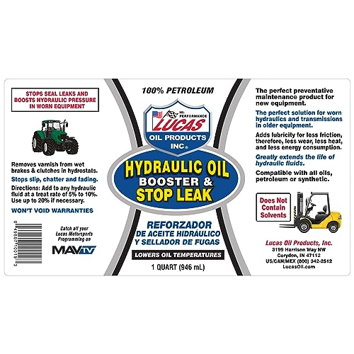 Lucas Oil 10019 Hydraulic Oil Booster and Stop Leak - 32 Oz.