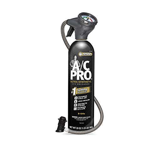 AC Pro Synthetic R134A Recharge Kit, Hose & Gauge