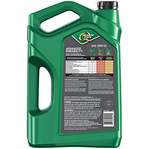 Quaker State Advanced Durability Conventional 20W-50 Motor Oil (5-Quart, Single Pack)