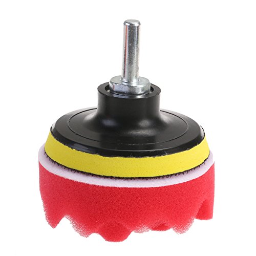 WINOMO 12pcs Polishing Pads Sponge Woolen Polishing Waxing Buffing Pads Kit Auto Car with M10 Drill Adapter