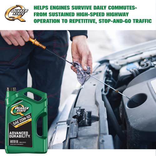 Quaker State Advanced Durability Conventional 20W-50 Motor Oil (5-Quart, Single Pack)