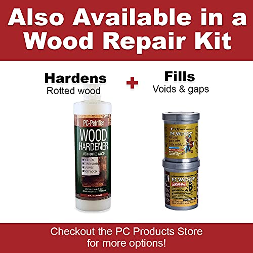 PC Products PC-Woody Wood Repair Epoxy Paste, Two-Part 12 oz in Two Cans, Tan 16333