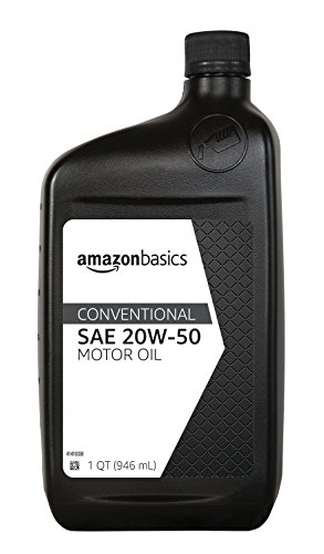 AmazonBasics Conventional Motor Oil - 20W-50 - 1 Quart - 6 Pack