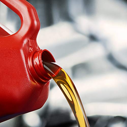 AmazonBasics High Mileage Motor Oil - Synthetic Blend - 10W-30 - 5 Quart