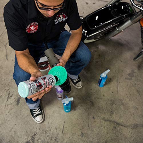 Chemical Guys BUFX_103HEX5 BUFX_103_HEX5 Hex-Logic Heavy Polishing Pad, Green (5.5 Inch Pad Made for 5 Inch Backing Plates), 1 Pad Included