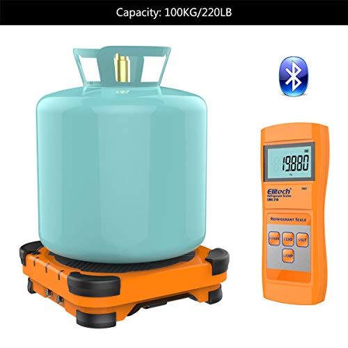 Elitech LMC-210 Wireless Refrigerant Electronic Charging Weight Recovery Scale for HVAC A/C Remote 220lbs/100kgs