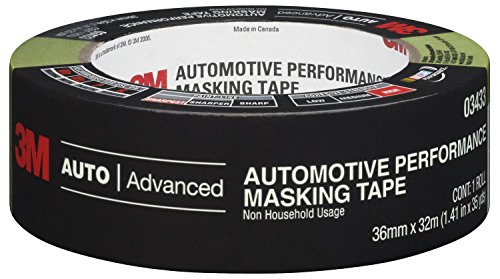 3M 6654 Yellow 36 mm x 55 m 06654 Automotive Refinish Masking Tape-36 mm