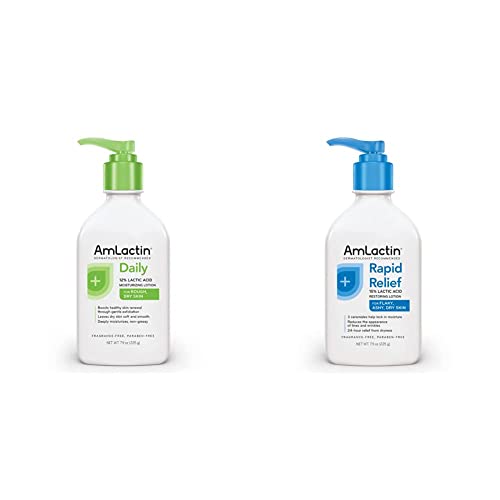 AmLactin Daily Moisturizing Body Lotion | Instantly Hydrates, Relieves Roughness | Powerful Alpha-Hydroxy Therapy Gently Exfoliates | Smooths Rough, Dry Skin