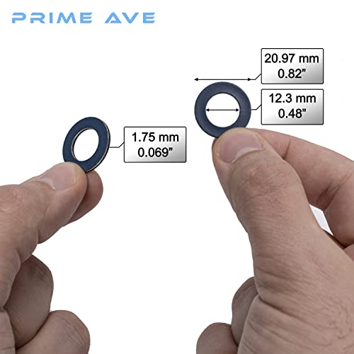 Prime Ave Aluminum Oil Drain Plug Washer Gaskets For Toyota Lexus Scion Part#: 90430-12031 (Pack of 10)