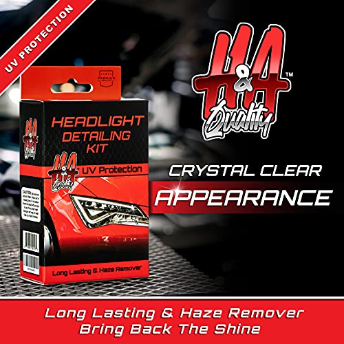 H&A QUALITY Headlight Restoration Kit, Headlights Cleaner Wipes Restore and Protect Your Car Lenses