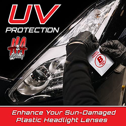H&A QUALITY Headlight Restoration Kit, Headlights Cleaner Wipes Restore and Protect Your Car Lenses