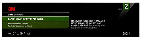 3M Black Weatherstrip Adhesive, 08011, 5 fl oz, 1 Per Pack