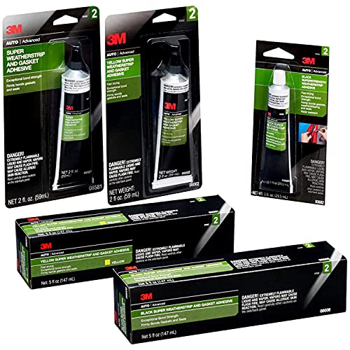 3M Black Weatherstrip Adhesive, 08011, 5 fl oz, 1 Per Pack