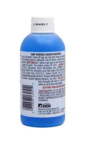 Gunk Concentrated Windshield Washer Solvent with Ammonia