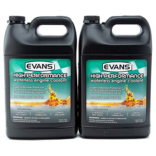 EVANS Coolant EC53001 High Performance Waterless Engine Coolant, 2 Gallon Pack with Funnel