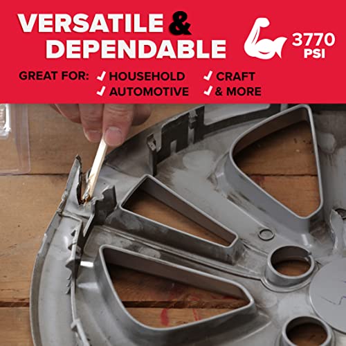 J-B Weld 50139 Plastic Bonder Body Panel Adhesive and Gap Filler Syringe - Dries Black - 25 ml