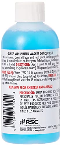 Gunk Concentrated Windshield Washer Solvent with Ammonia