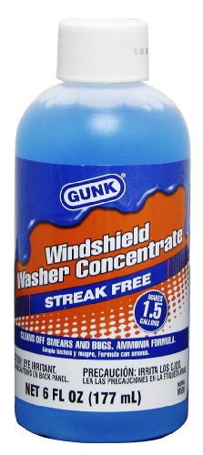 Gunk Concentrated Windshield Washer Solvent - 6oz, (Case of 24)