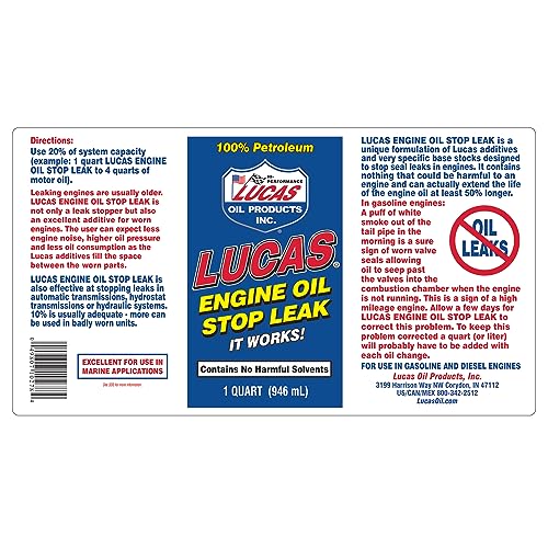 Lucas Oil Engine Oil Stop Leak - 1 Quart