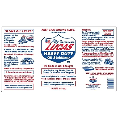 Lucas Oil 10001 HD Oil Stabilizer - 1 Quart