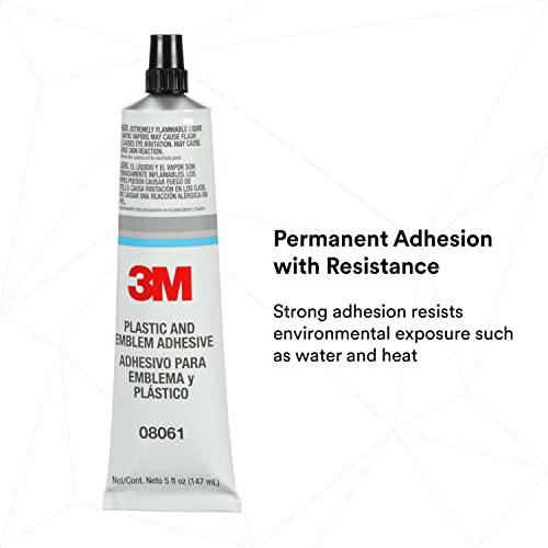3M Plastic and Emblem Adhesive, 08061, 5 oz Tube