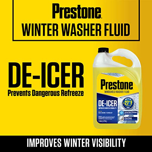 Prestone AS250-6PK De-Icer Windshield Washer Fluid - 1 Gallon, (Pack of 6)