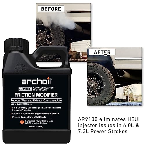Archoil AR9100 Oil Additive (16oz) for All Vehicles - Powerstroke Cold Starts, Eliminates Injector Problems